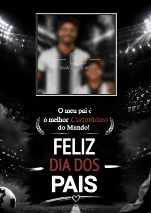 Cartão Dia dos Pais Corinthians para Editar com Foto