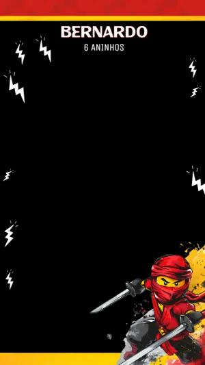 Moldura de Aniversário Ninjago para Editar Online