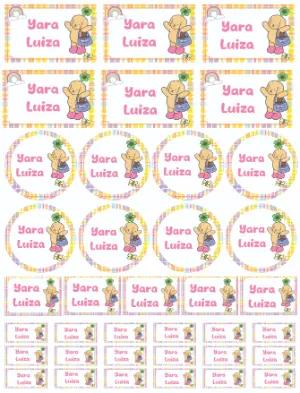Kit de Etiquetas Escolares Fofas com Cachorrinho Editável