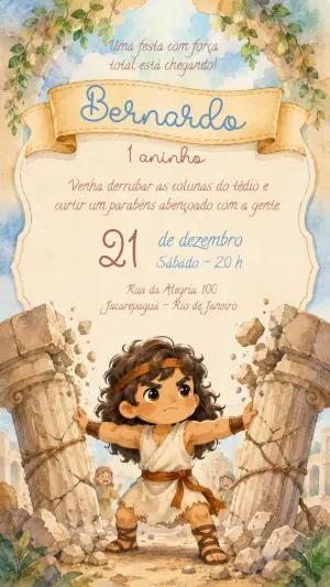 Convite Aniversário Jesus Infantil para Editar