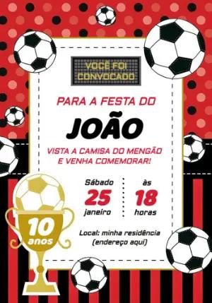 Convite de Aniversário Futebol Editável Online