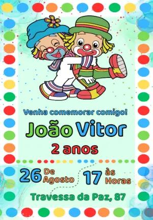 Convite Aniversário Patati Patatá para Editar Online