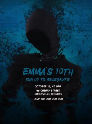 Anime Ajin: Demi-Human Birthday Invitation | Digital Editable Template