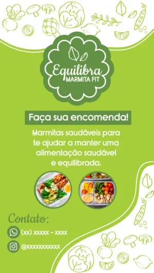 Flyer Editável para Marmita Fit: Crie sua Arte Online Agora