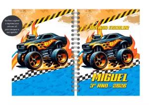 Capa de Agenda Hot Wheels Editável Online para Imprimir