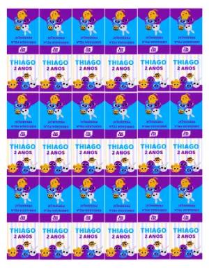 Rótulo Editável Bolo Fofos para Lembrancinha de Aniversário