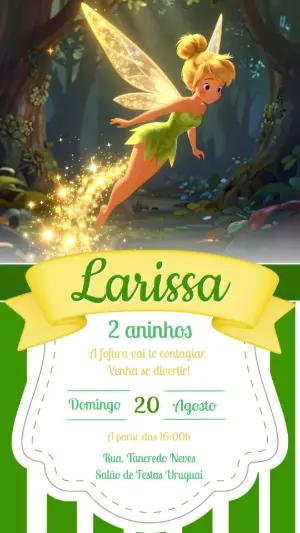 Convite de Aniversário Tinker Bell Mágico para Editar Online