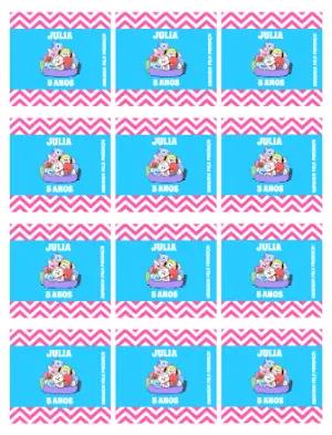 Adesivo para Bala Personalizada BT21 para Aniversário