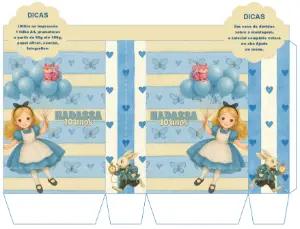 Sacolinha Festa Alice no País das Maravilhas para Editar Online