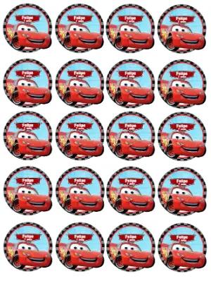 Adesivo Redondo Carros para Editar | Aniversário Infantil
