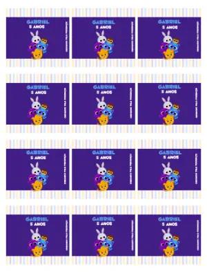 Adesivo para Bala Personalizada Bolofofos Editável para Aniversário Infantil