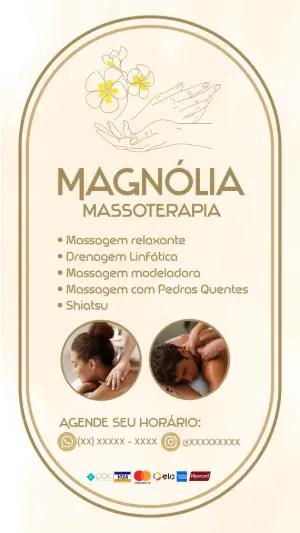 Cartão de Visita Massoterapeuta Elegante para Editar Online