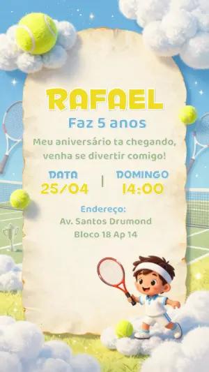 Convite de Aniversário Tênis Infantil para Menino Editável