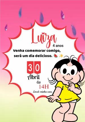 Convite de Aniversário da Magali para Editar Online
