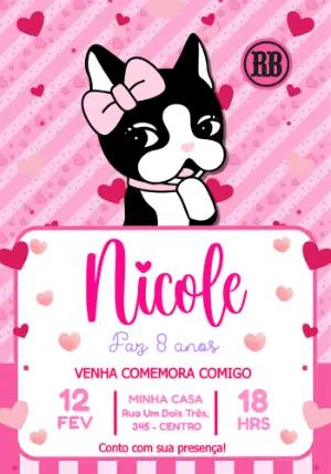 Convite de Aniversário Rebecca Bonbon para Editar