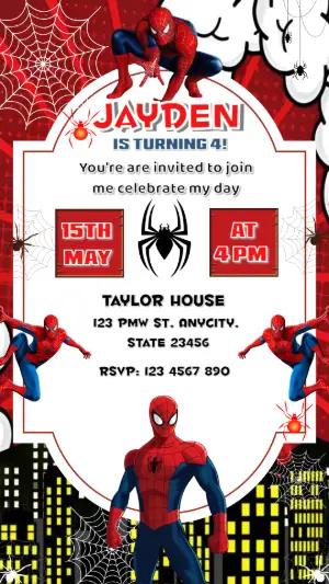 Action-Packed Spider-Man Birthday Invite - Digital Template