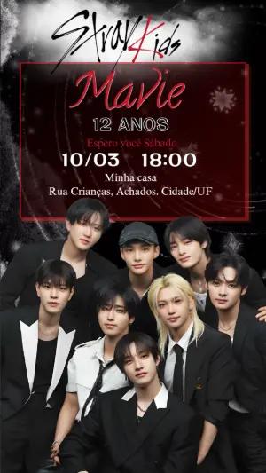 Convite de Aniversário K-pop Stray Kids Editável