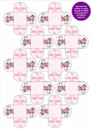 Forminha de Doces Minnie Rosa para Editar Online