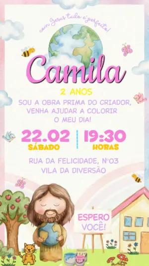 Convite de Aniversário O Maior Pintor do Mundo Editável