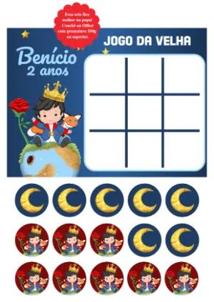 Jogo da Velha Pequeno Príncipe para Editar e Imprimir Online