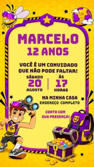 Convite de Aniversário Natan por aí Editável e Digital