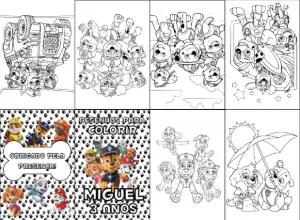 Lembrancinha Patrulha Canina: Livro de Colorir para Editar