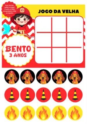 Jogo da Velha Bombeiro para Editar Online e Imprimir