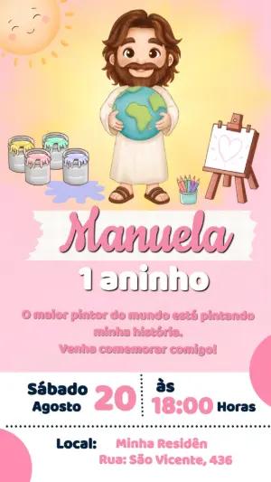 Convite de Aniversário O Maior Pintor do Mundo Editável