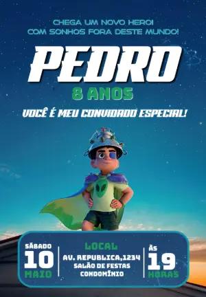 Convite Aniversário Elio O Filme Editável Online para Imprimir