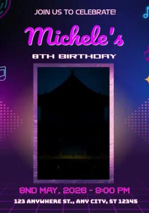 Animated Demon Hunter Birthday Video Invitation to Edit