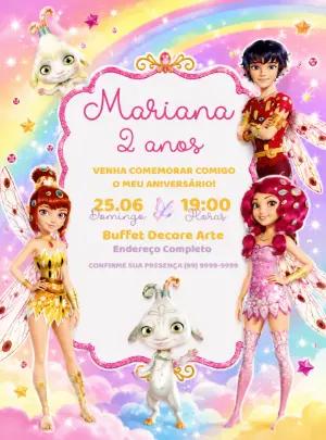 Convite de Aniversário Mundo de Mia para Editar Online