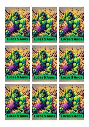 Tag de Aniversário Hulk para Editar Online