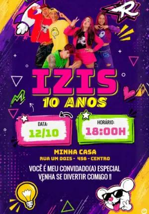 Convite de Aniversário Dos Rosa para Editar