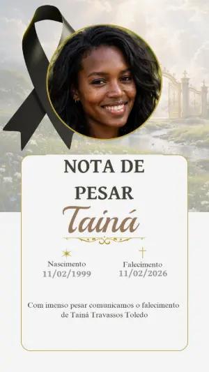 Nota de Pesar Céu e Paraíso Editável com Foto para Homenagem