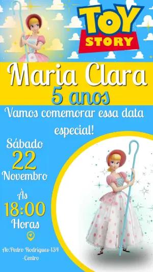 Convite Toy Story com Betty (Bo Peep) para Editar Online
