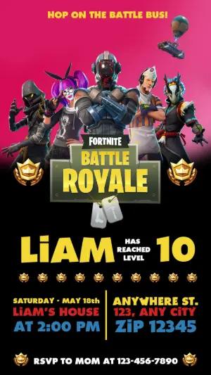 Invitation Birthday Fortnite