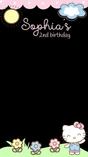 Hello Kitty Birthday Filter | Editable Digital Story Template