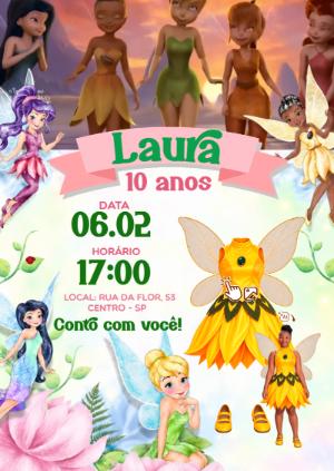 Convite Animado Tinker Bell: Vire uma Fada com sua Foto IA!